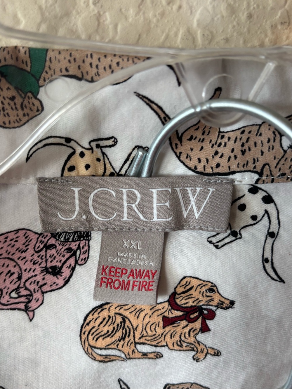 J. Crew Cotton poplin pajama pant set in snow dogs print XXL - Picture 5 of 9